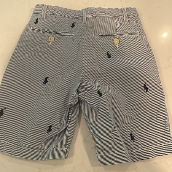 Boys Polo Navy Striped and Pony Shorts size 6 - Picture 2 of 3